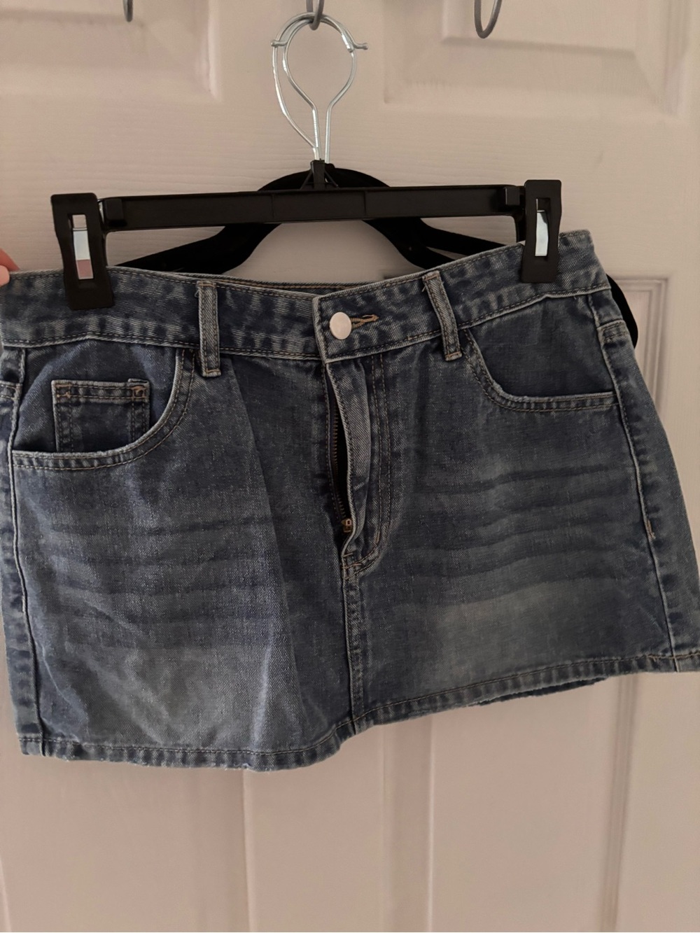 Forever 21 Washed Blue Denim Mini Skirt
